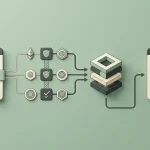 Neutral crypto payment flow connecting a wallet, network check, casino balance and withdrawal